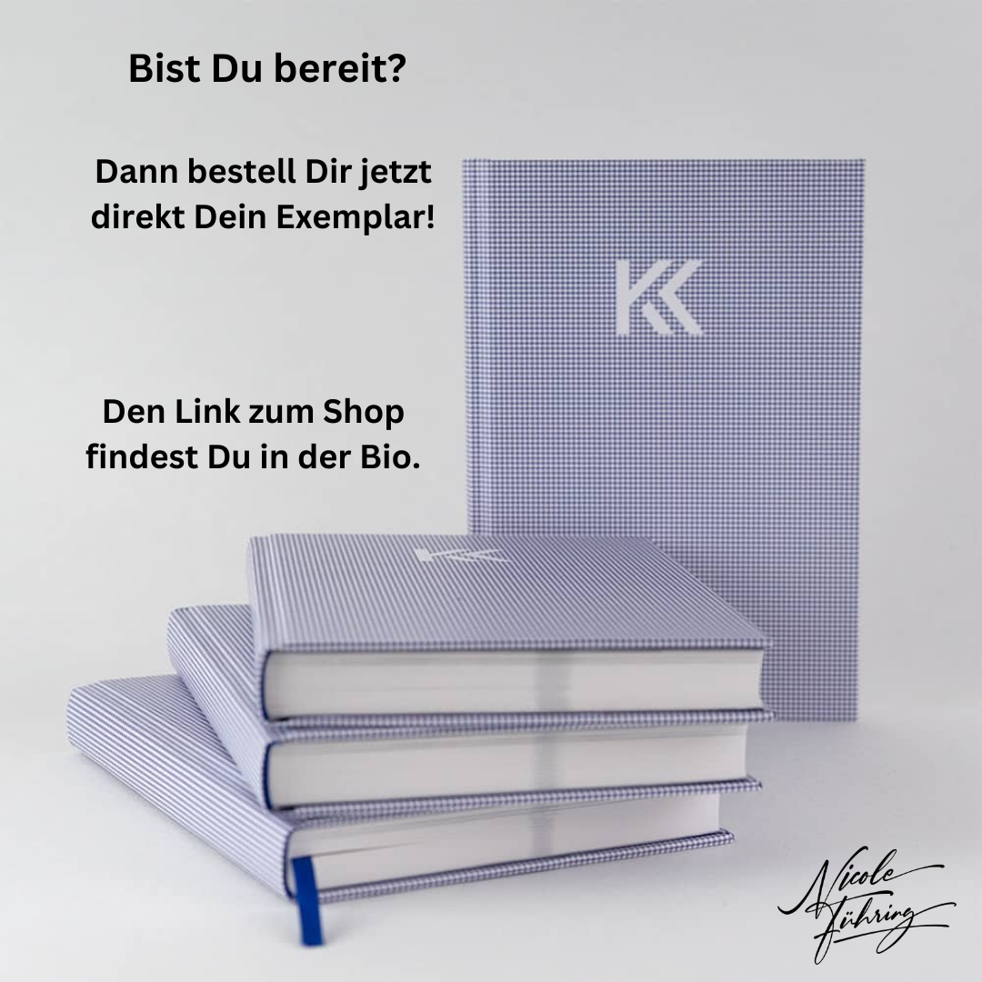 Hier ein paar Exemplare von Nicole Führings Coaching Kalender Klare Kante. Journal, Kalender und Coachingtool in einem. Für ein ganzes Jahr.